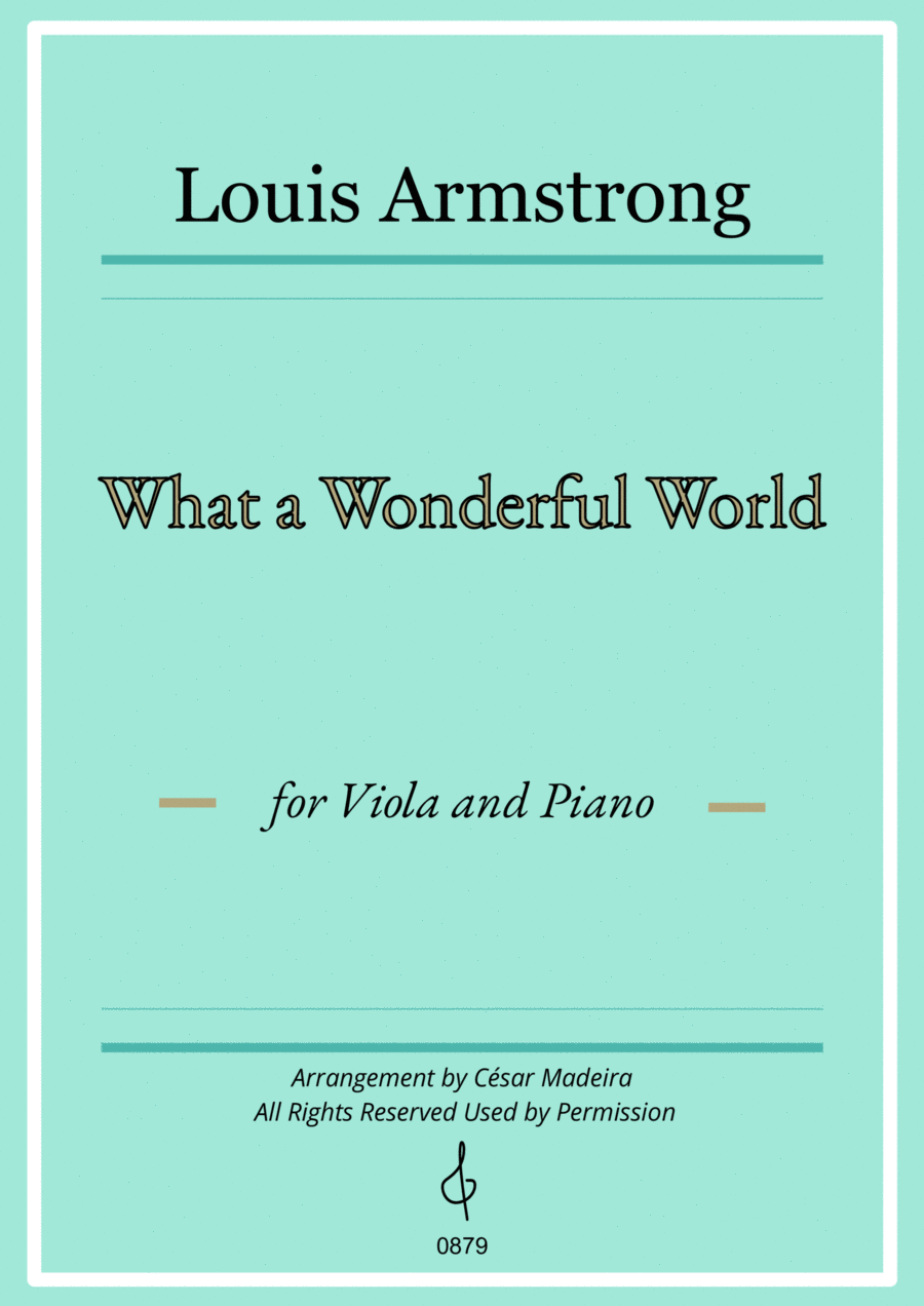 What A Wonderful World Sheet Music Louis Armstrong With Kenny G