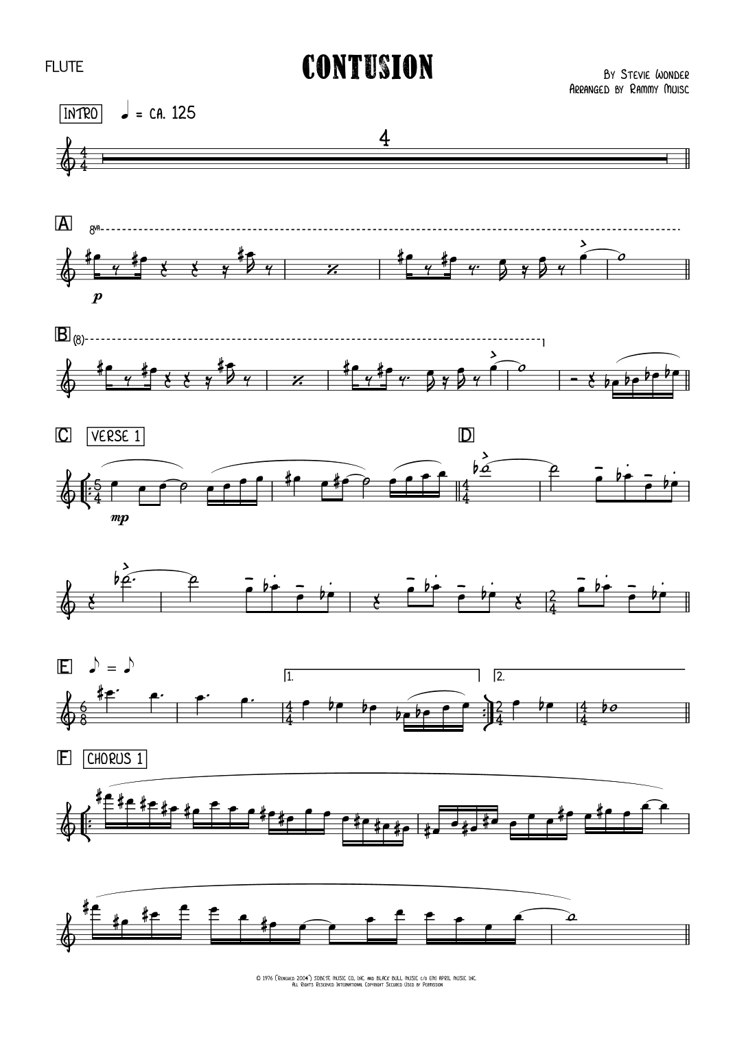Contusion (arr. Rammy Music) by Stevie Wonder Full Orchestra