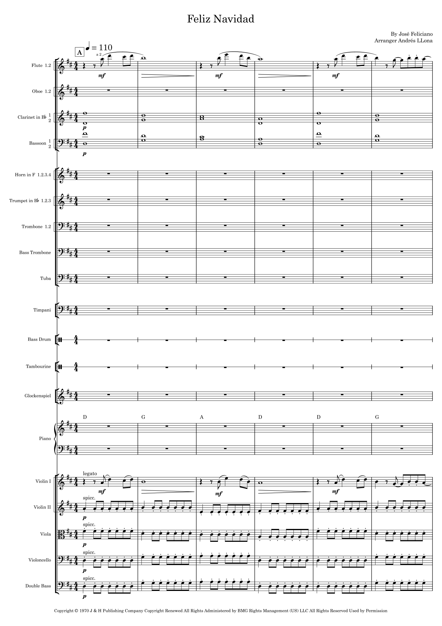 Feliz Navidad (arr. Andrés LLona) by Clay Walker 管弦乐团 - 预览