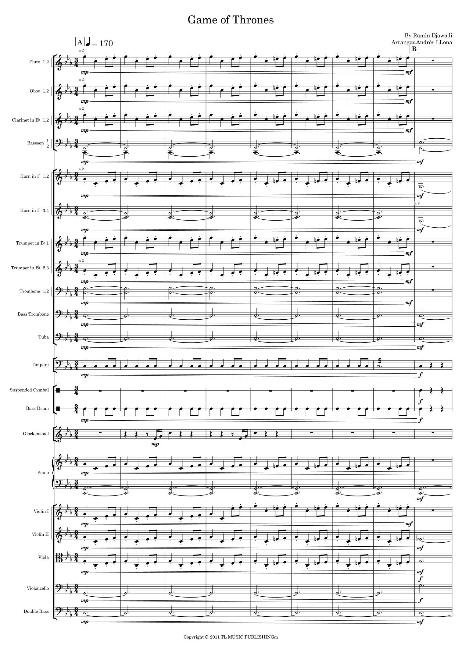 Game Of Thrones (arr. Andrés LLona) by Various Full Orchestra
