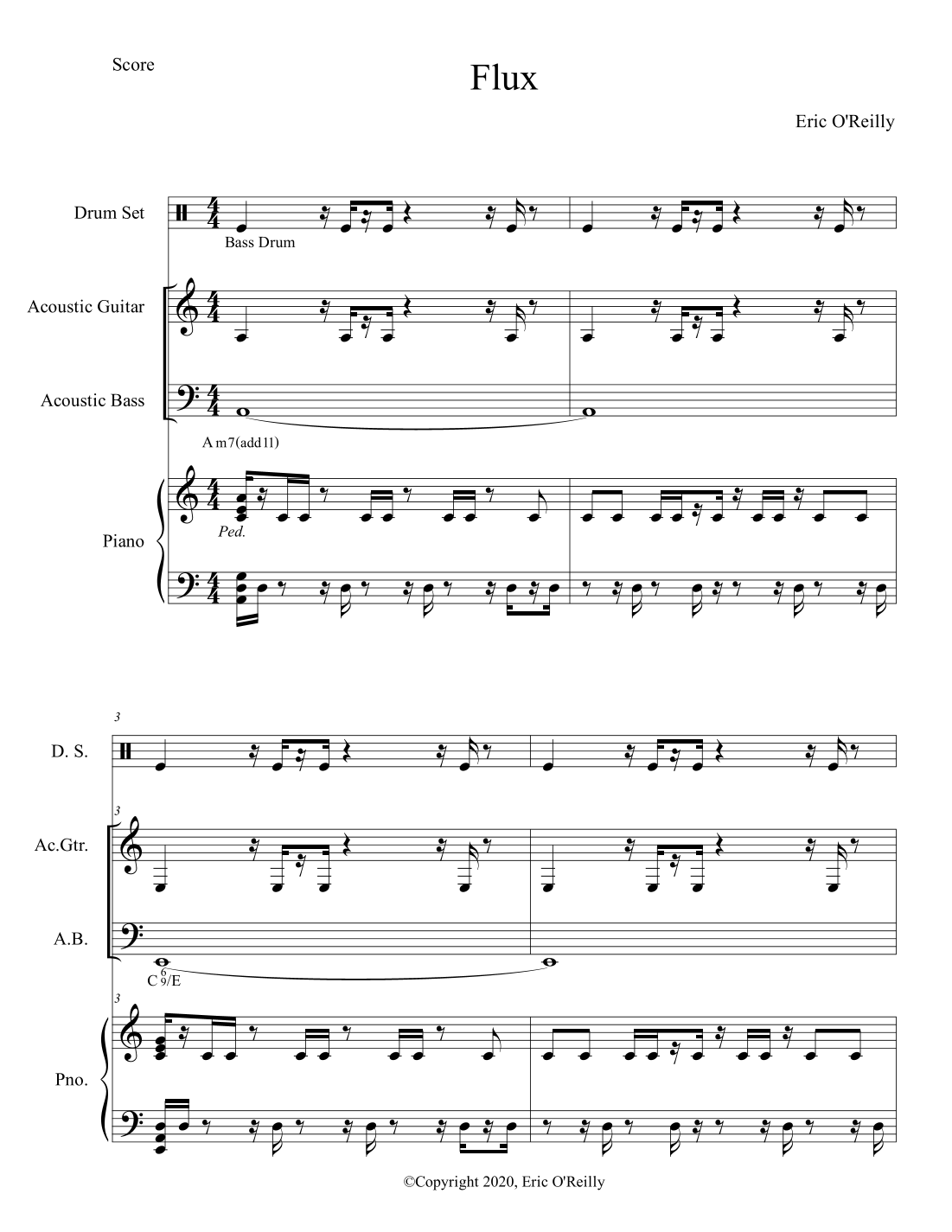 Flux by Eric O'Reilly Sheet Music for Jazz Ensemble at Sheet Music Direct