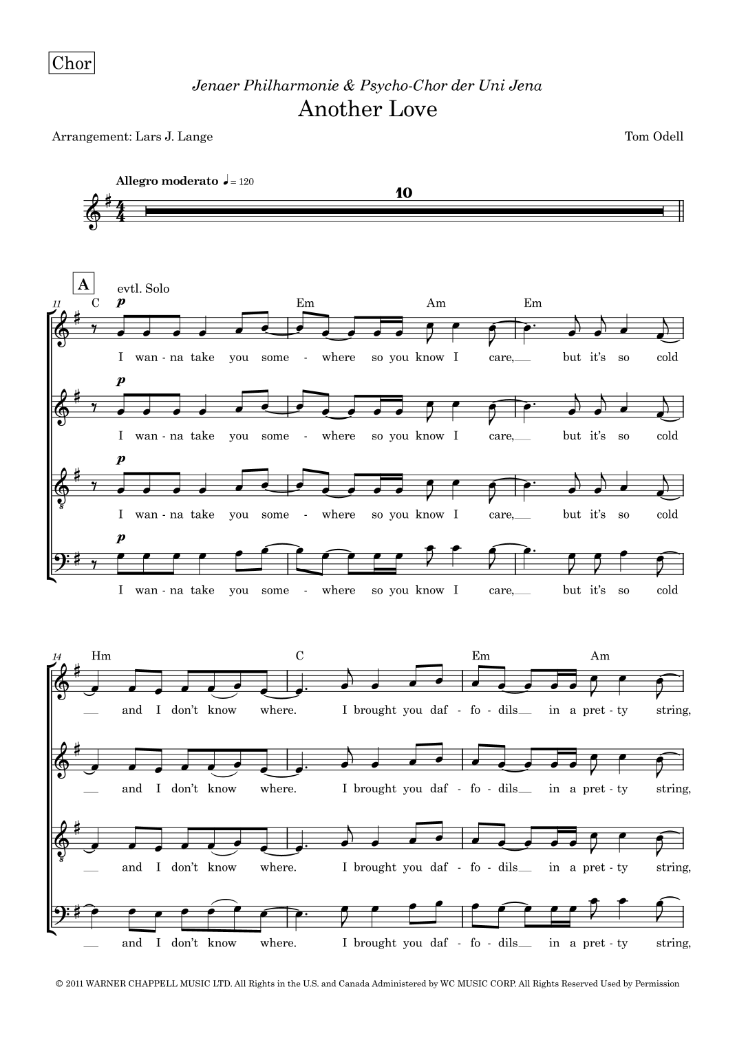 Another Love (arr. Lars J. Lange) by Tom Odell 管弦乐团 - 预览