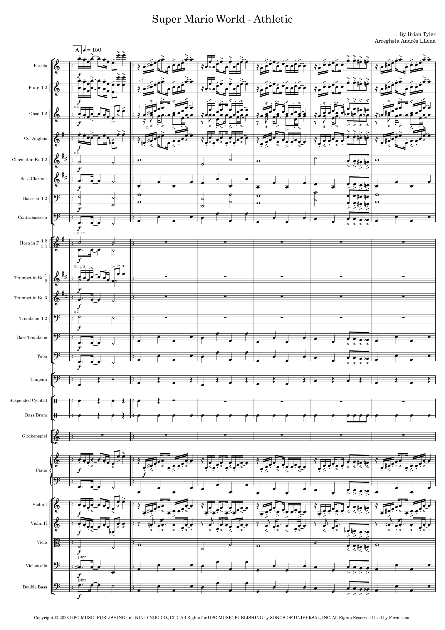 Super Mario Bros. Opus (arr. Andrés LLona) by Brian Tyler 管弦乐团 - 预览