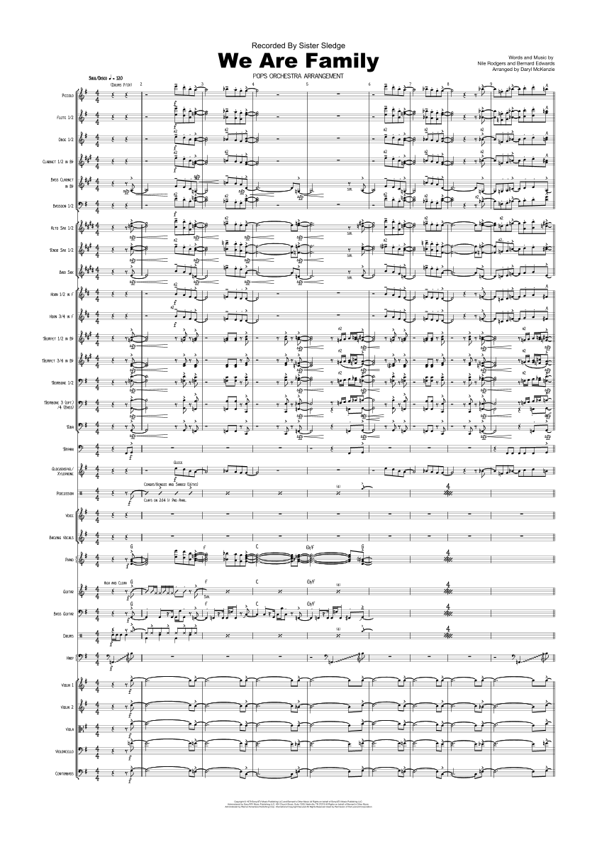 We Are Family (arr. Daryl McKenzie) by Sister Sledge Full Orchestra