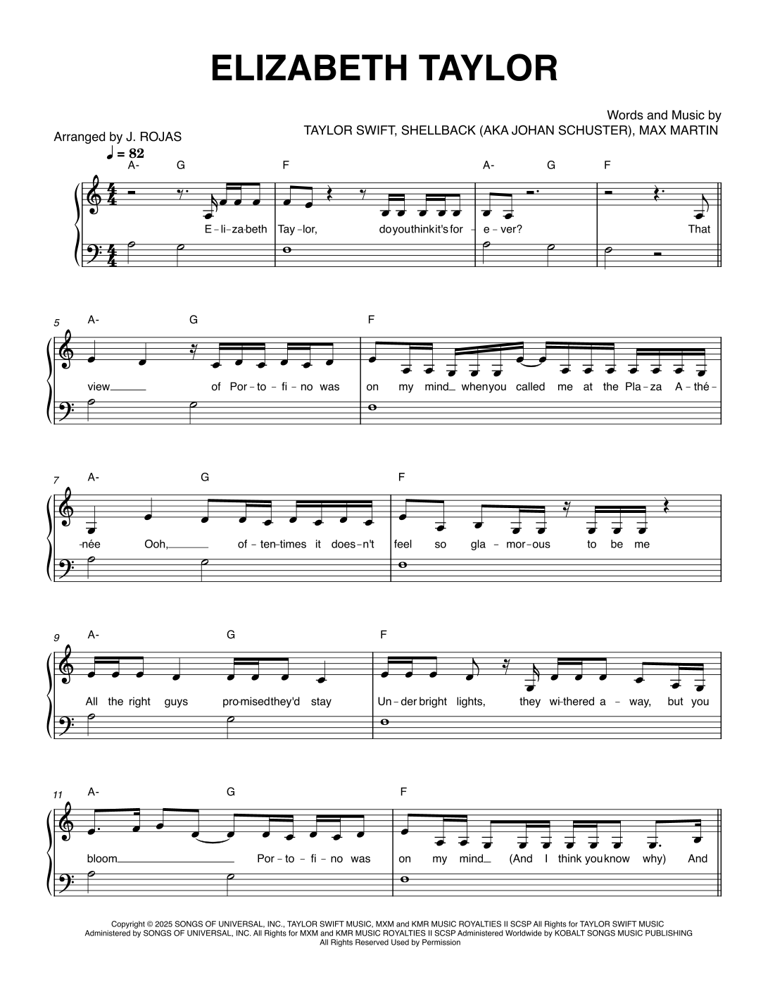 Elizabeth Taylor (arr. Morgan Brook Alm and Kyle James Alm) by