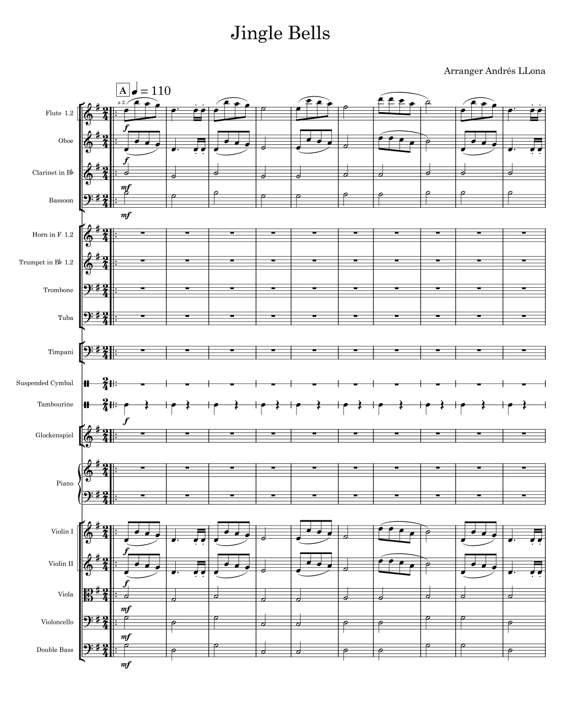 Jingle Bells (arr. Andrés LLona) by James Lord Pierpont Full Orchestra