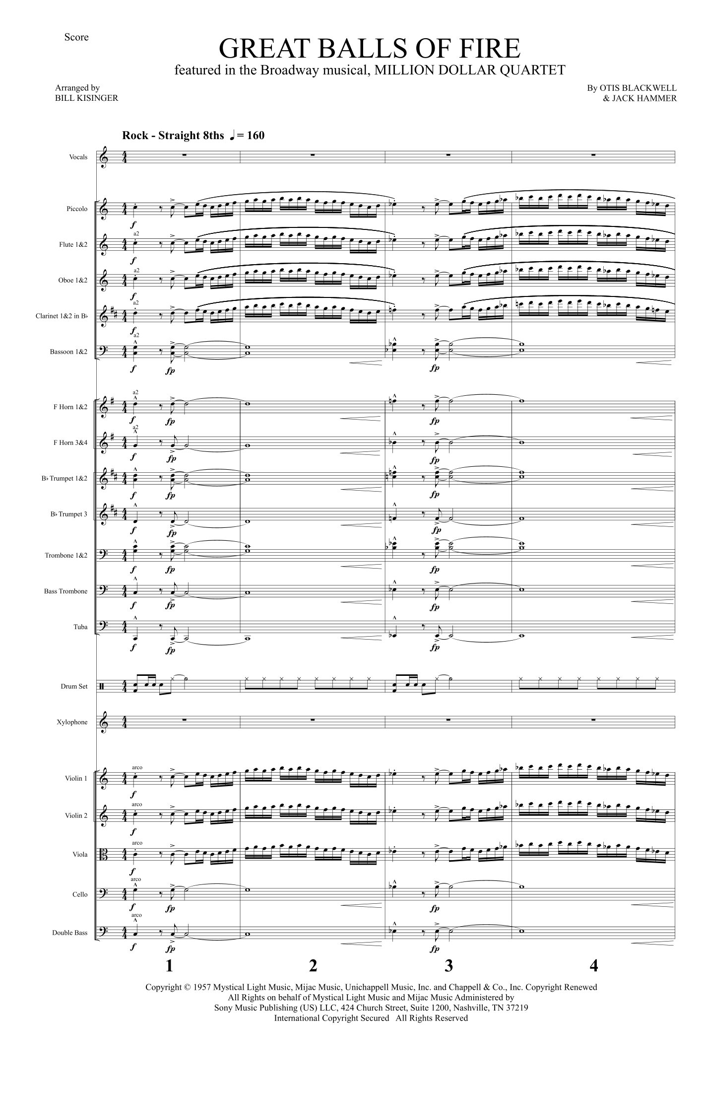 Great Balls Of Fire (arr. Bill Kisinger) by Jerry Lee Lewis 管弦乐团 - 预览