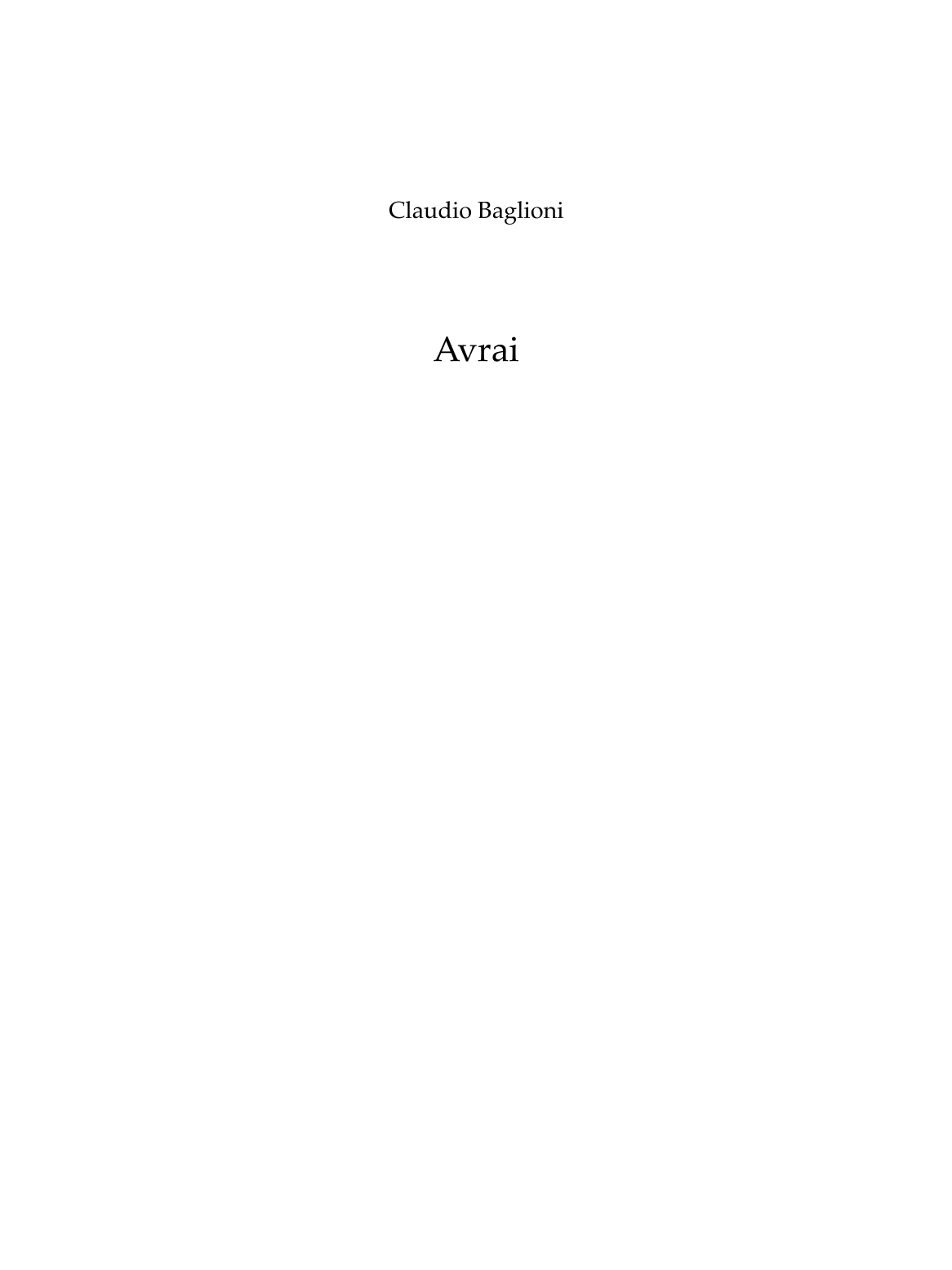 Avrai (Marco Beretta 编曲) Claudio Baglioni 管弦乐团 - 预览