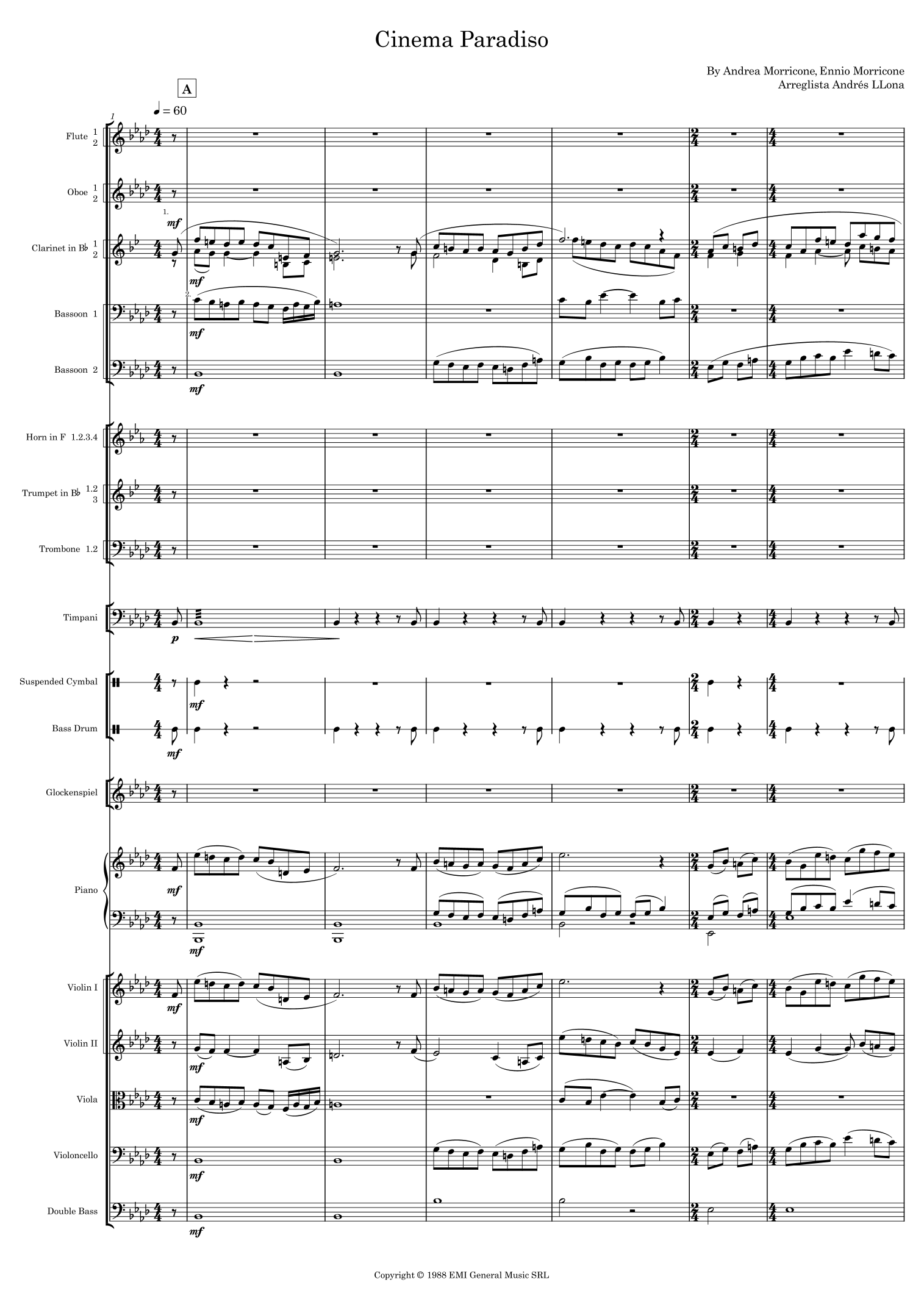 Cinema Paradiso (arr. Andrés LLona) by Lang Lang 管弦乐团 - 预览