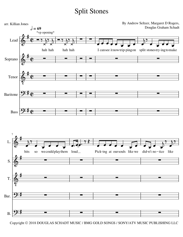 Split Stones (arr. Killian Jones) Digital Sheet Music