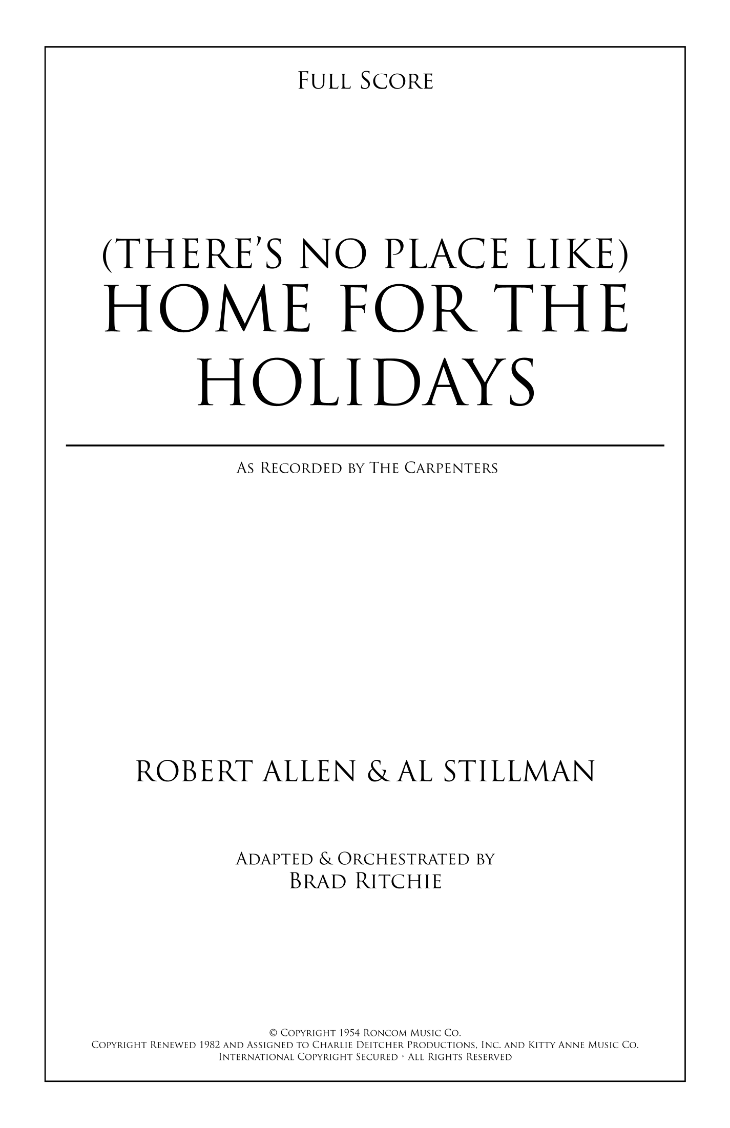 (There's No Place Like) Home For The Holidays (arr. Brad Ritchie) by Perry Como 管弦乐团 - 预览