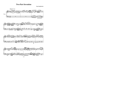 Two-Part Invention Digital Sheet Music