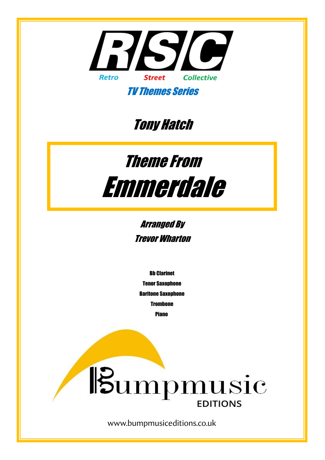 Theme From emmerdale arr Trevor Wharton By Tony Hatch Sheet Music 
