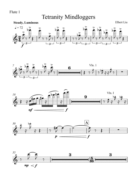 Tetranity Mindloggers for Orchestra - Instrumental Parts by Elbert Liu Full Orchestra