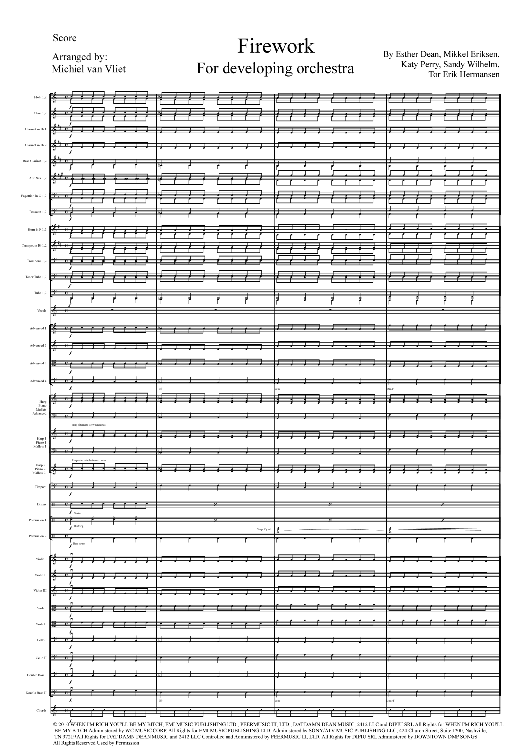 Firework (arr. Michiel van Vliet) by Katy Perry 管弦乐团 - 预览