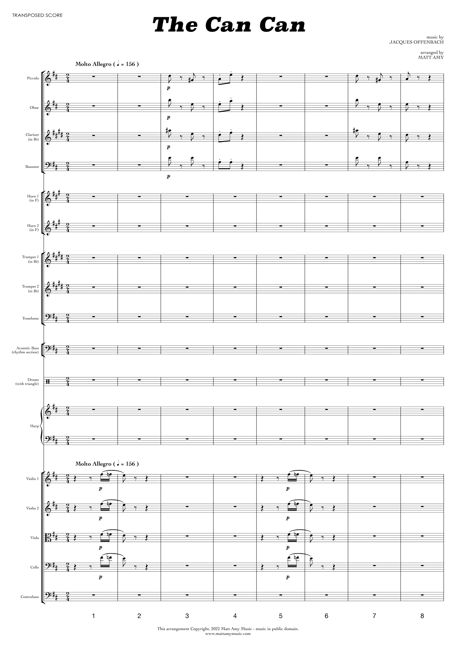 The Can Can (arr. Matt Amy) by Jacques Offenbach 管弦乐团 - 预览