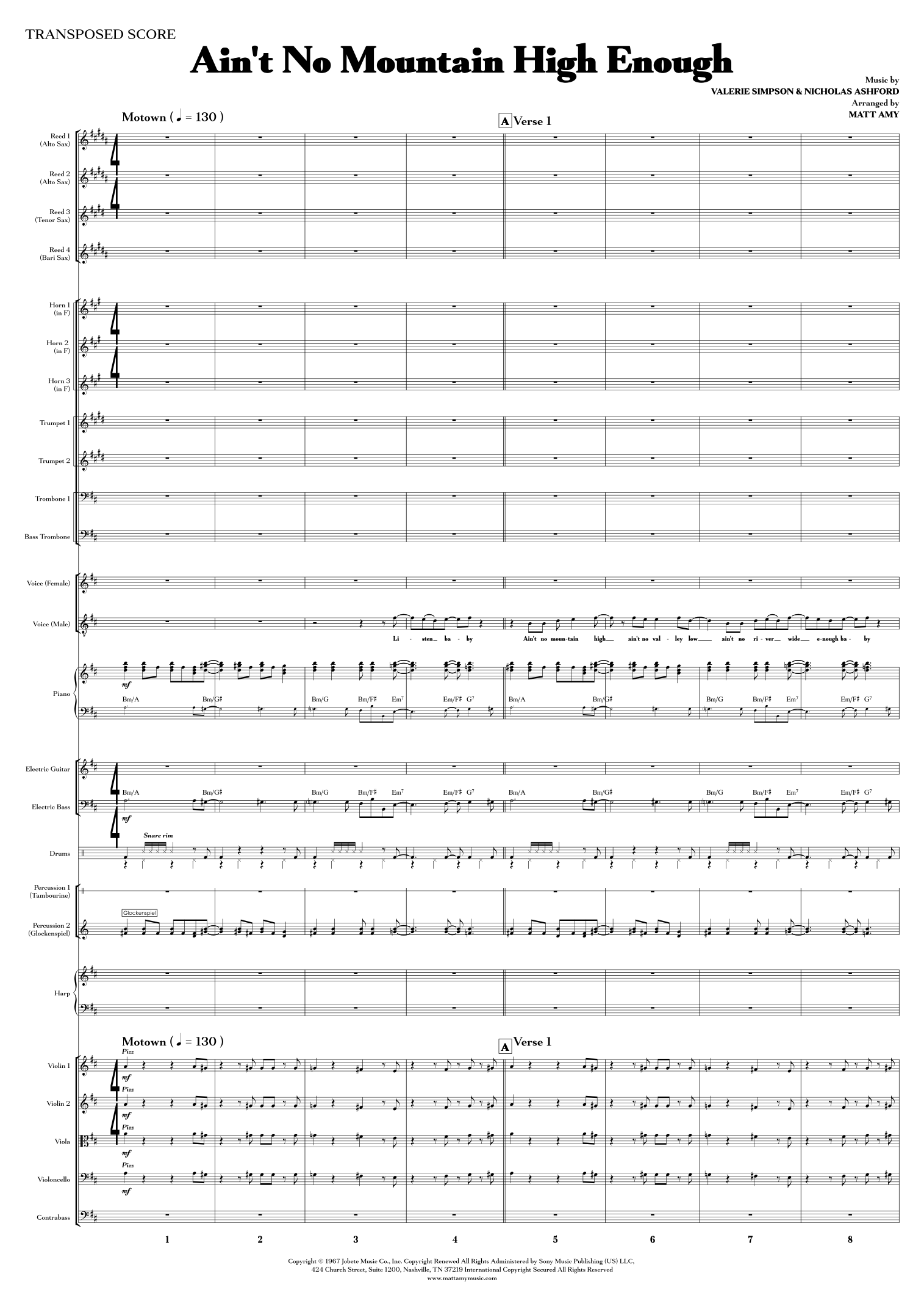 Ain't No Mountain High Enough (arr. Matt Amy) by Diana Ross 管弦乐团 - 预览