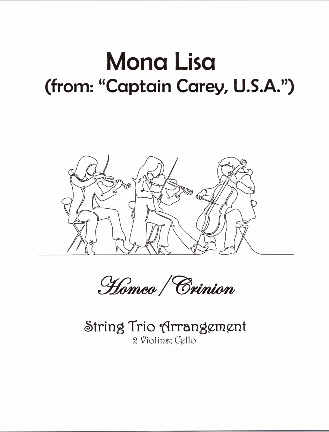 Mona Lisa (arr. Homco/Crinion) by Nat King Cole Sheet Music for String ...