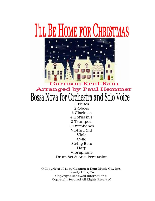 I'll Be Home For Christmas (arr. Paul Hemmer) by Rascal Flatts 管弦乐团 - 预览