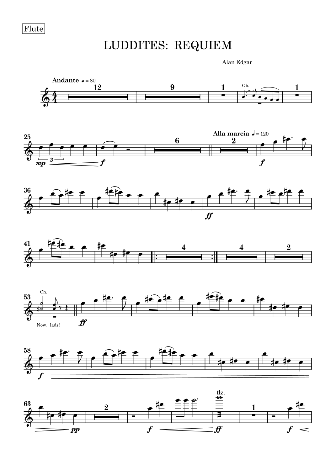 【艾伦·埃德加《卢德分子：安魂曲》管弦乐谱】LUDDITE: REQUIEM by Alan Edgar Full Orchestra PDF乐谱下载