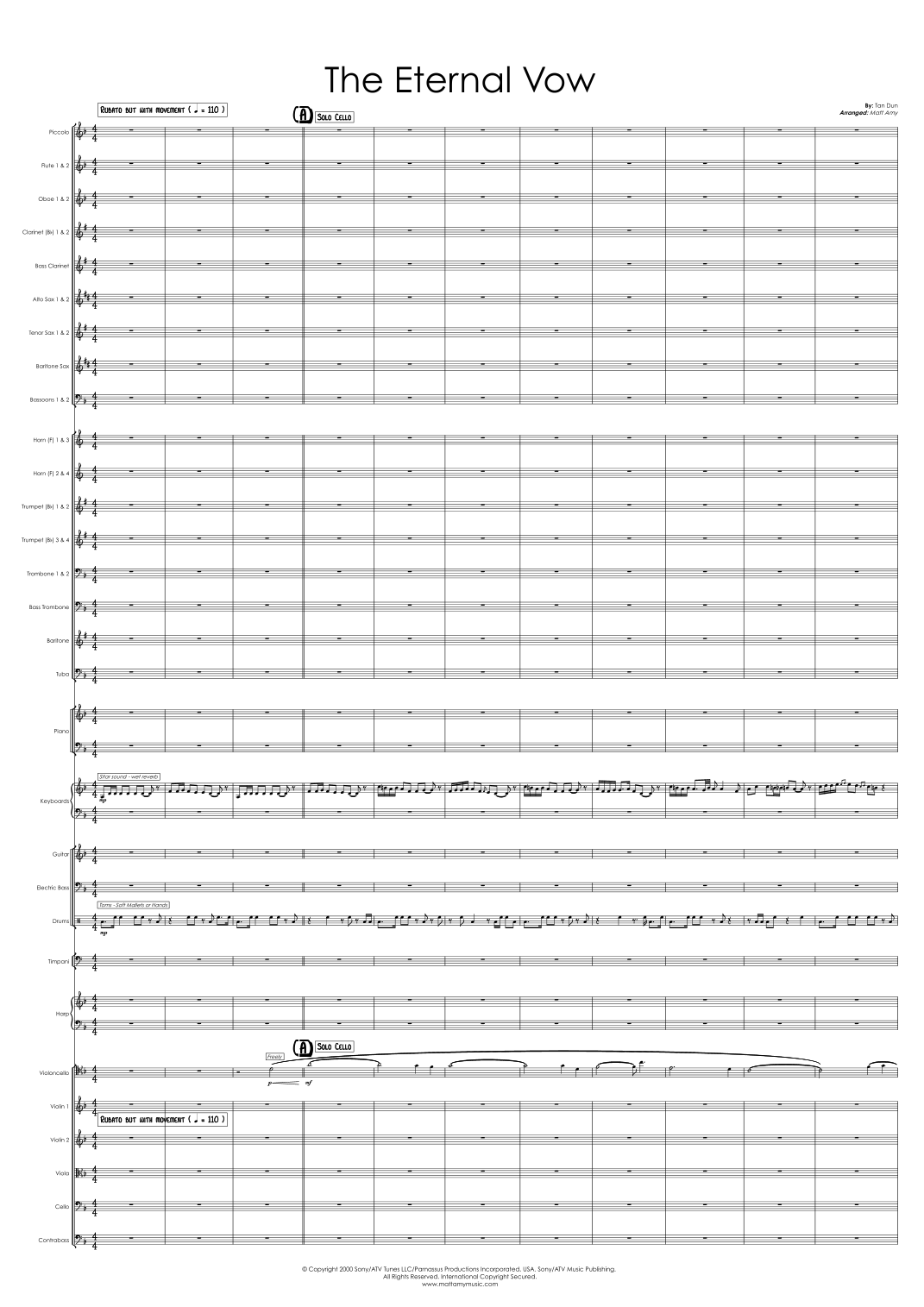 The Eternal Vow (arr. Matt Amy) by Tan Dun 管弦乐团 - 预览