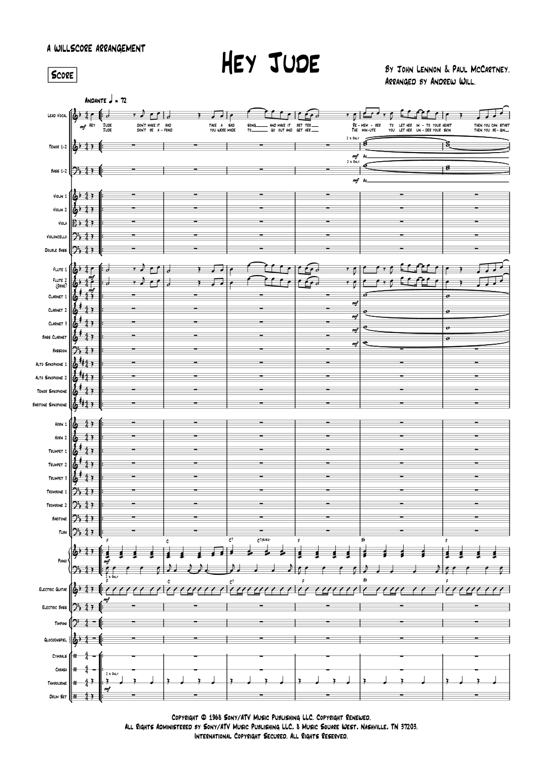 Hey Jude (arr. Andrew Will) by The Beatles Full Orchestra