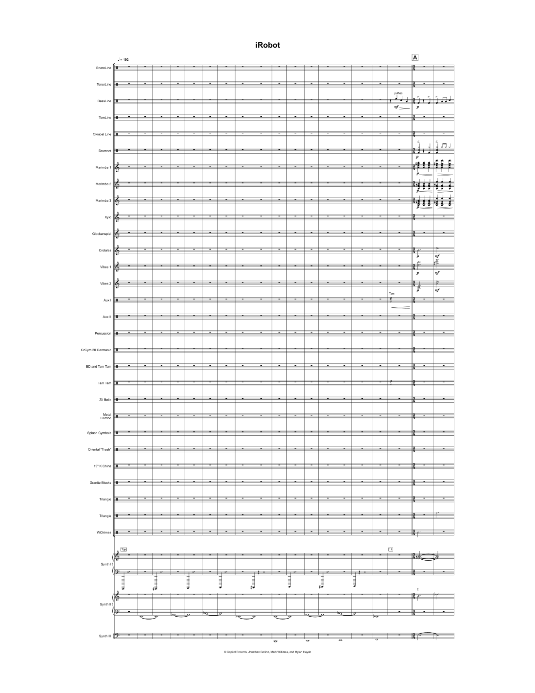 Python Irobot Music Irobot - Score Only (arr. Jonathan Lee) por Jon Bellion Partituras para ...