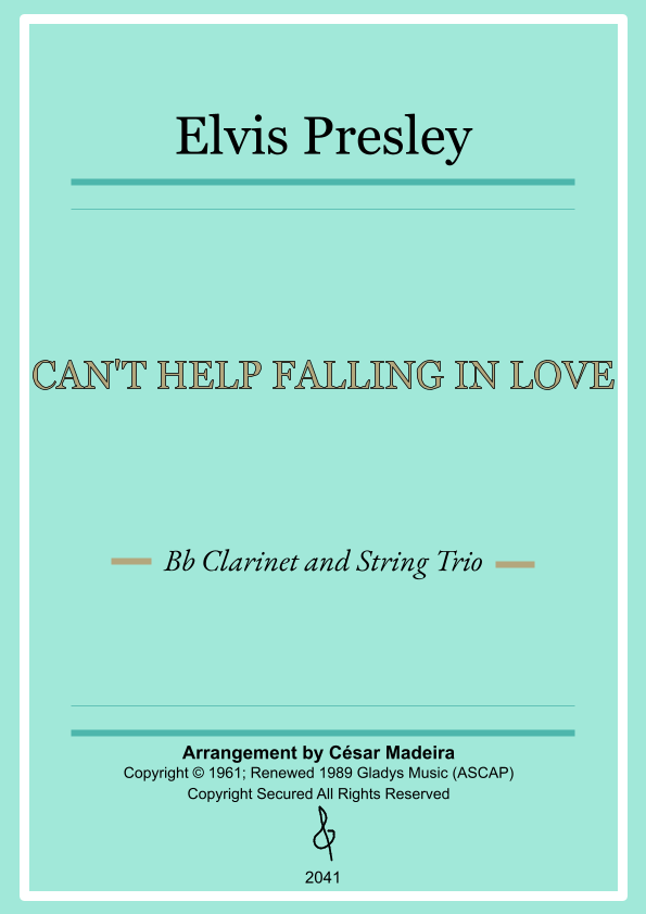 Can't Help Falling In Love Sheet Music Elvis Presley Performance