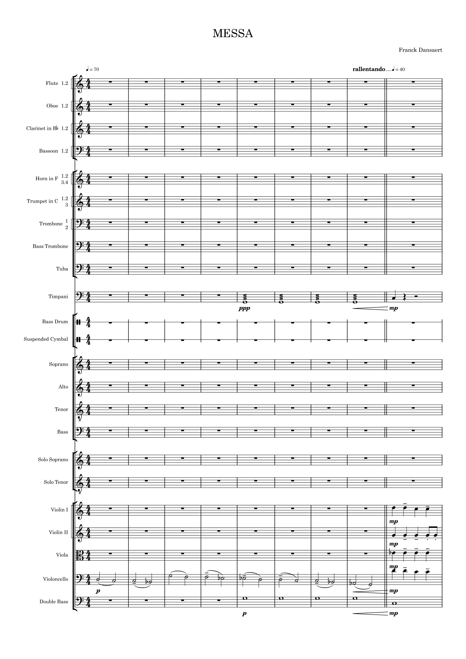 Messa - Score Only by Franck Dansaert Full Orchestra