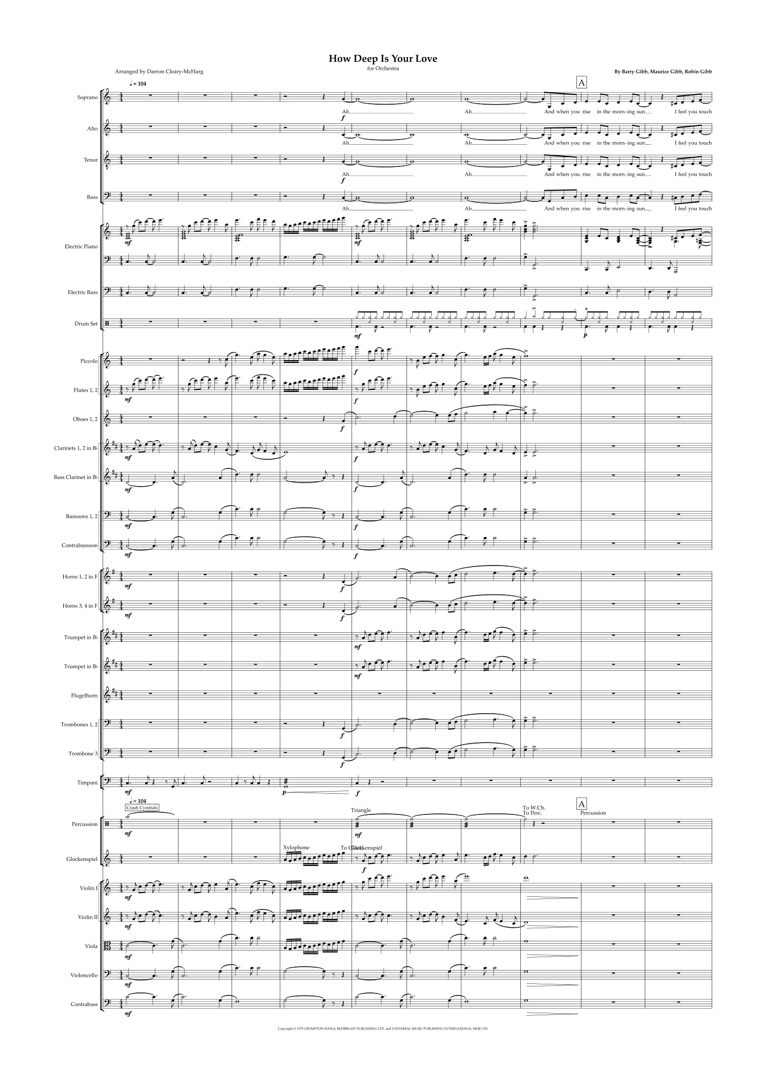 How Deep Is Your Love (arr. Darron Cleary-McHarg) by The Bee Gees Full Orchestra