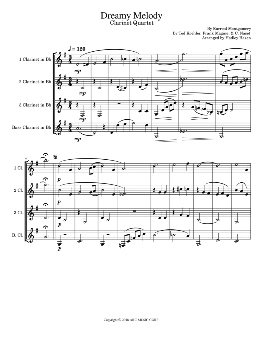 Dreamy Melody Waltz (arr. Hadley Hazen) Partituras Digitales