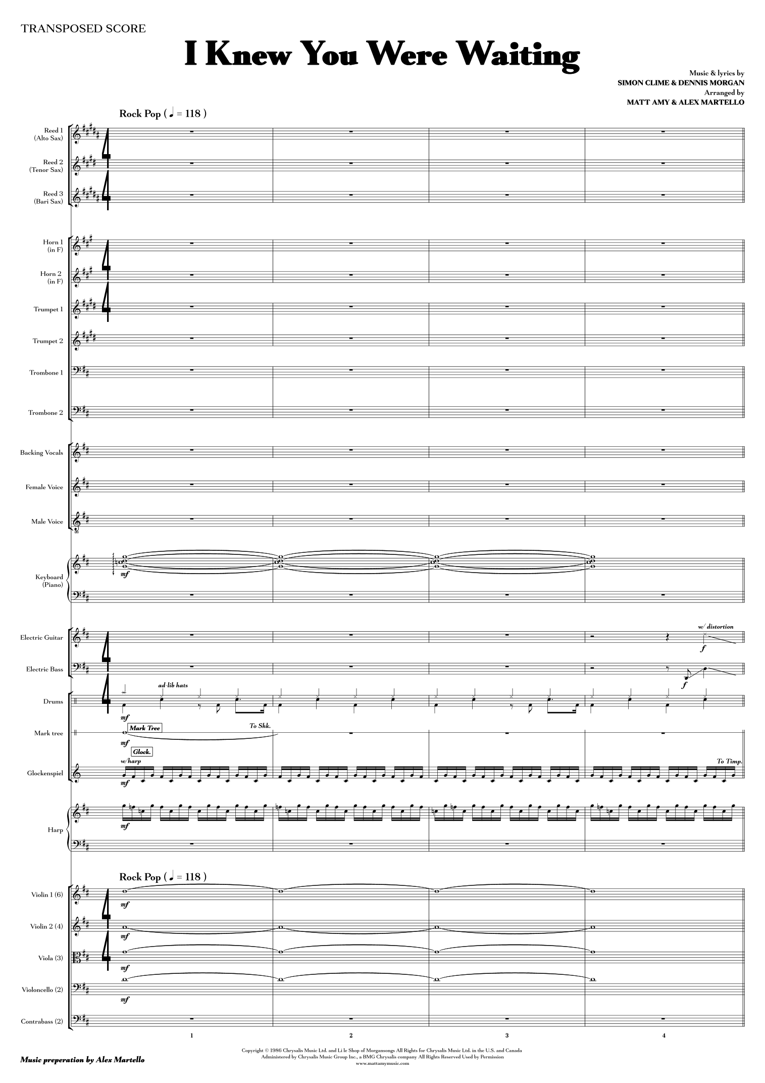 I Knew You Were Waiting (For Me) (arr. Matt Amy) by George Michael Full Orchestra