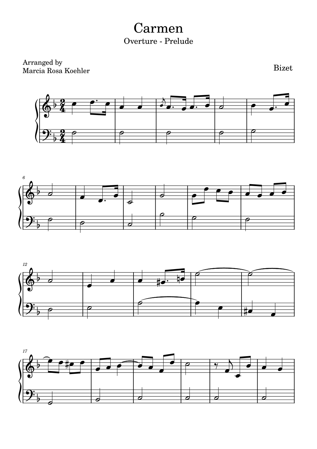 Carmen - Overture (arr. Marcia Rosa Koehler) Digital Sheet Music
