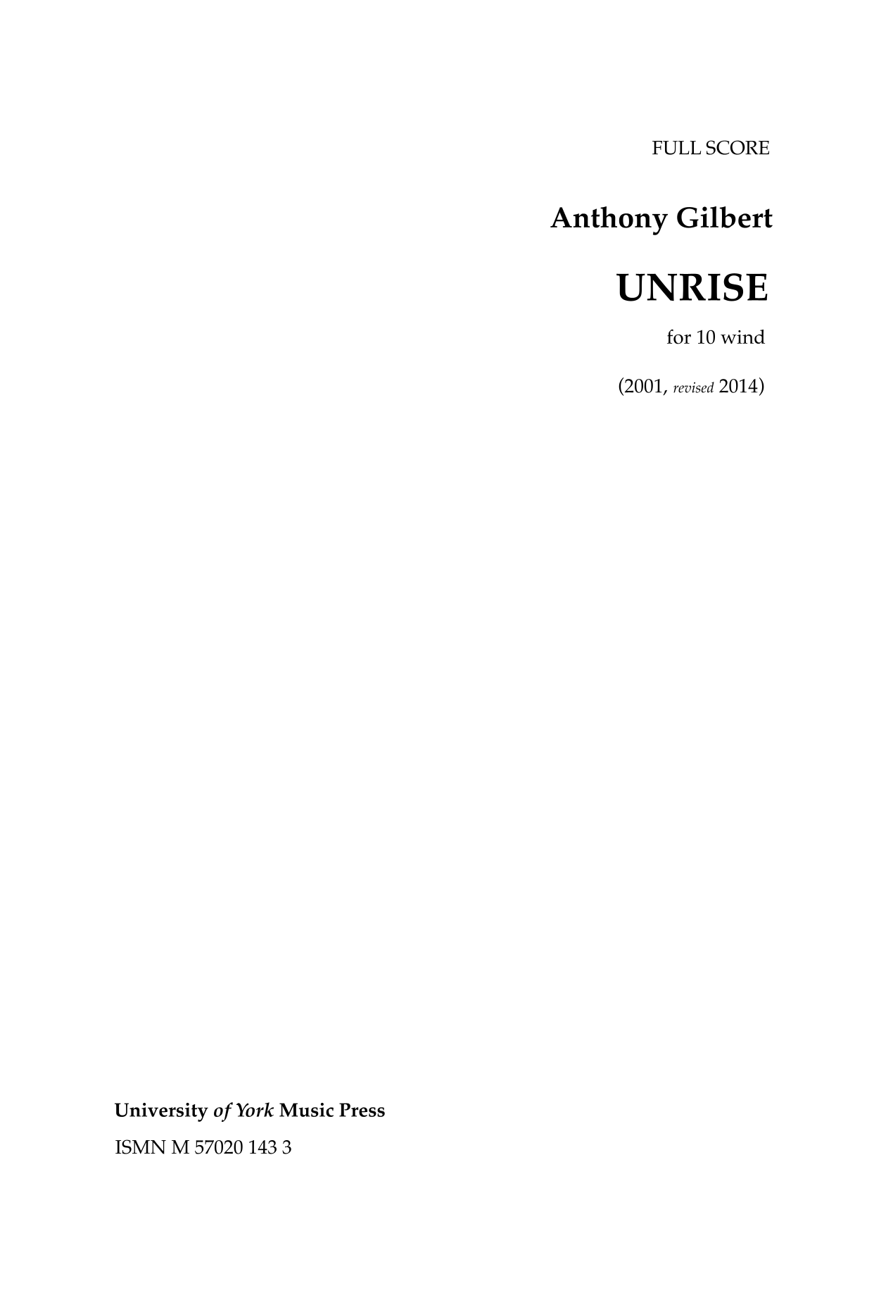 Unrise - Score Only Partituras Digitales