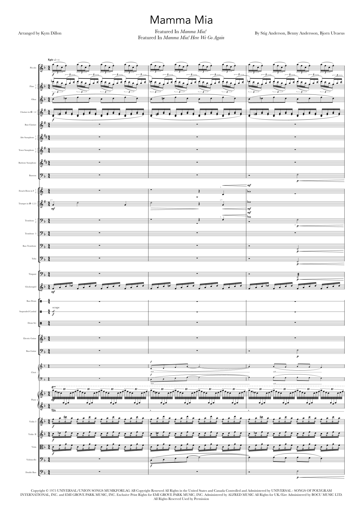 Mamma Mia (arr. Kym Dillon) by ABBA 管弦乐团 - 预览