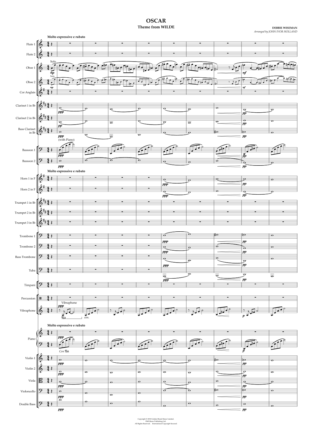 Oscar (arr. John Ivor Holland) by Debbie Wiseman 管弦乐团 - 预览