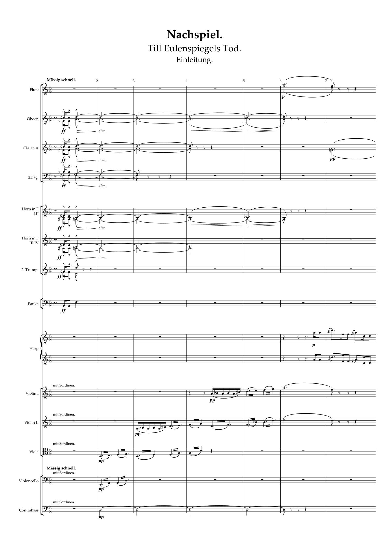 Till Eulenspiegel Act 3: Till Eulenspiegels Tod - (Score) (arr. daniel) by Emil Nikolaus von Reznicek Full Orchestra
