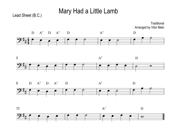 Mary Had a Little Lamb (arr. Vitor Melo) Digitale Noten