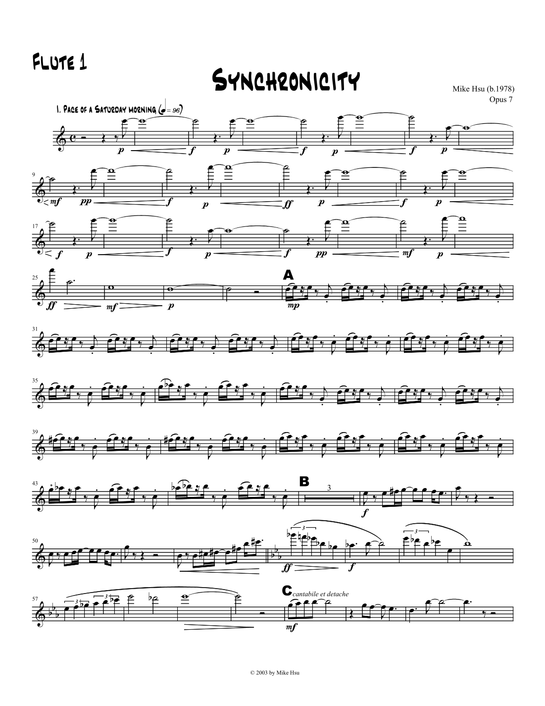Synchronicity - 仅分谱 (Puget Sound Symphony Orchestra 管弦乐团) - 预览