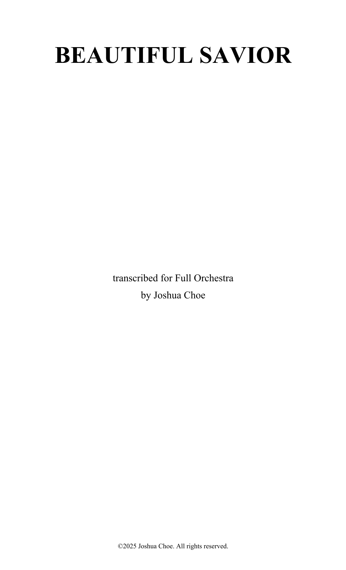 Beautiful Savior (arr. JMJ Arrangements) by Traditional Full Orchestra