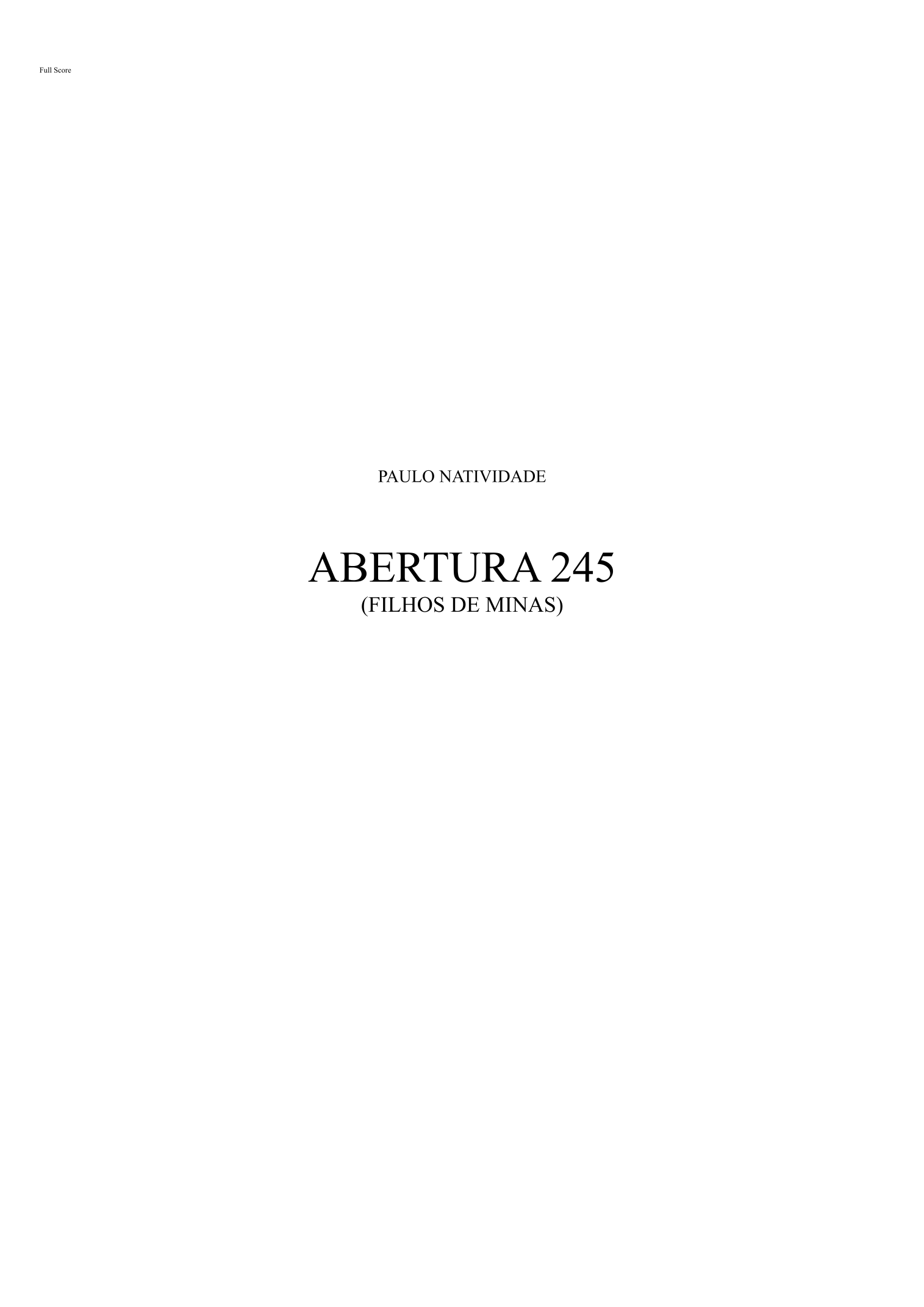 ABERTURA 245 by Paulo Natividade 管弦乐团 - 预览