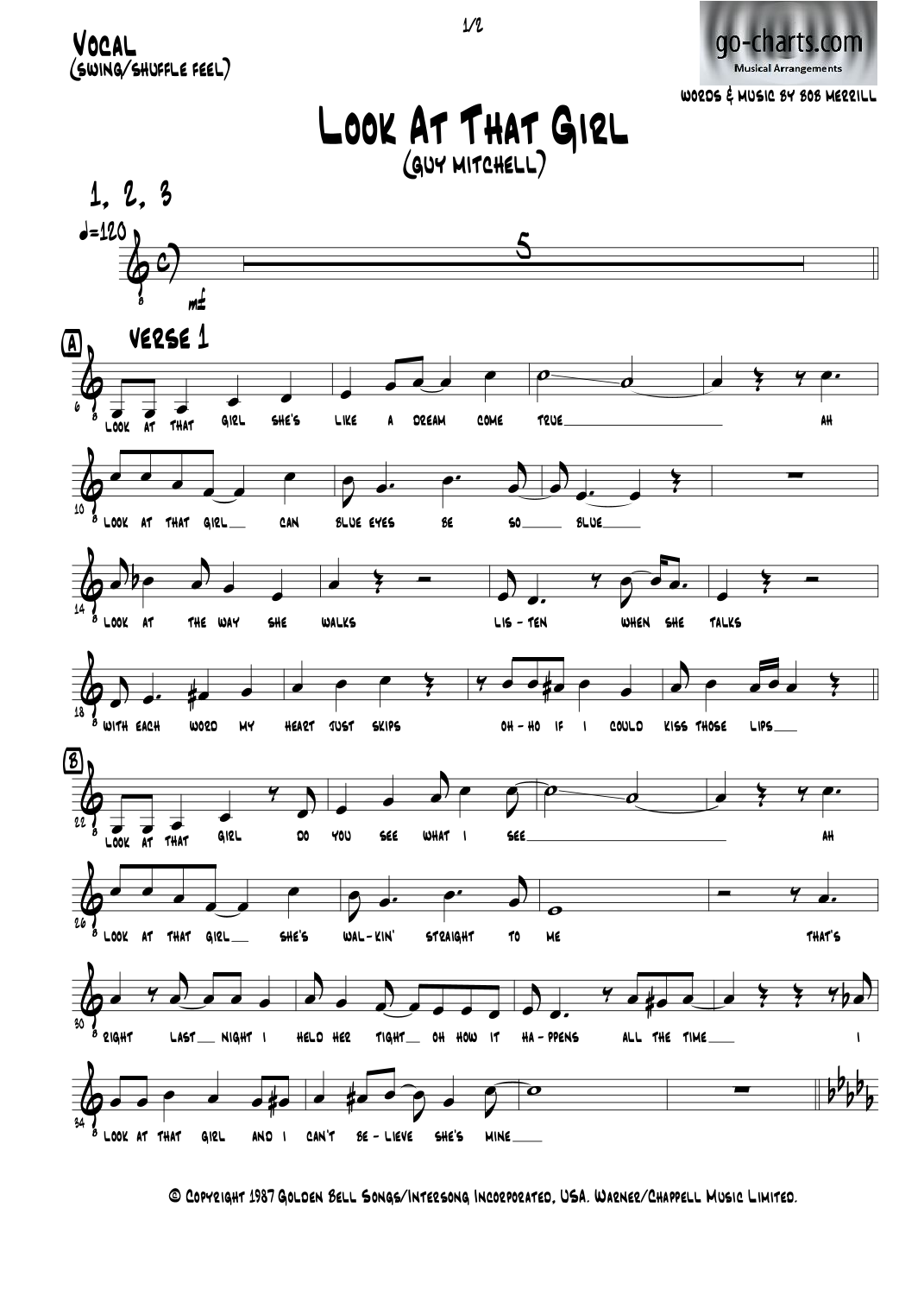 Look At That Girl (arr. Andy Davidson) by Bob Merrill 管弦乐团 - 预览