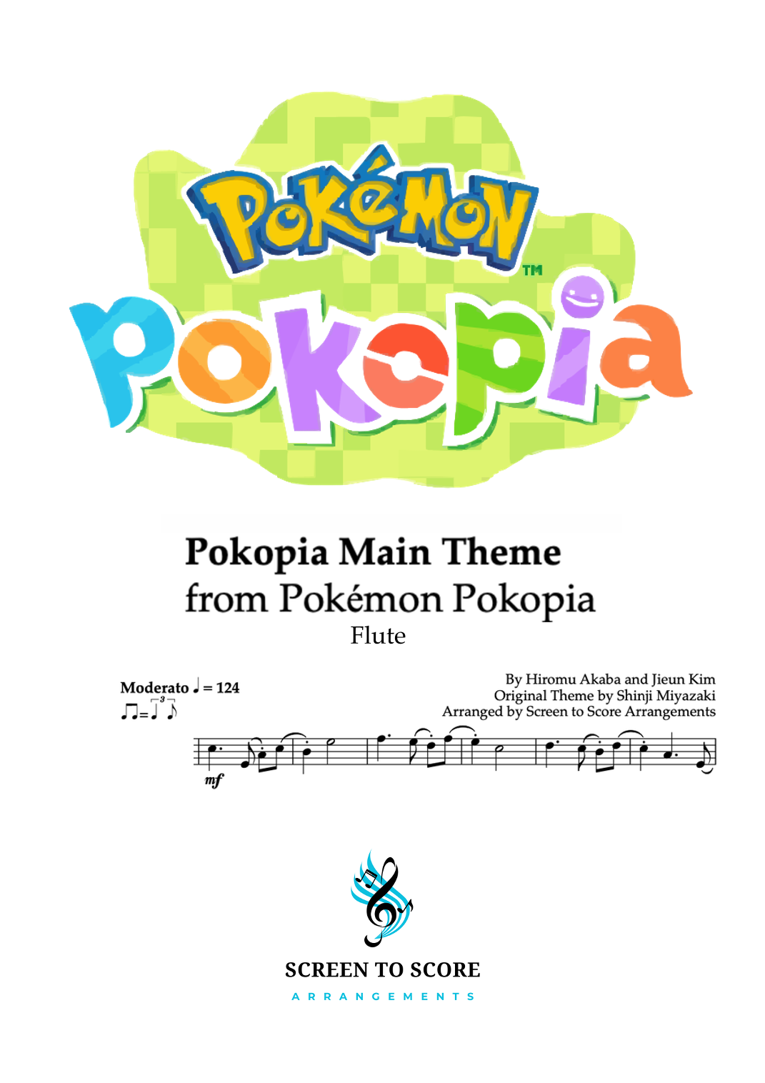 Pokemon (arr. Screen to Score Arrangements) by Shinji Miyazaki Sheet ...