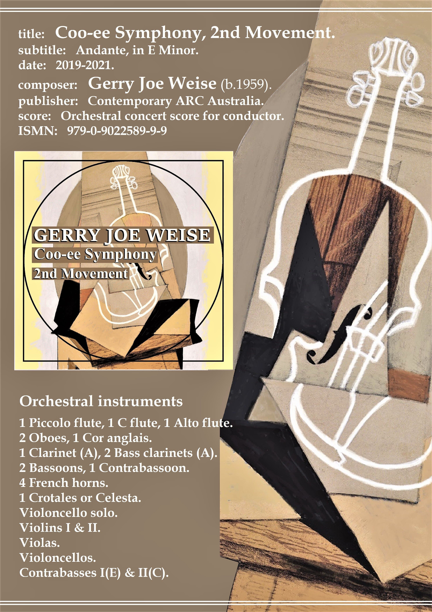 Coo-ee Symphony, 2nd Movement by Gerry Joe Weise Full Orchestra