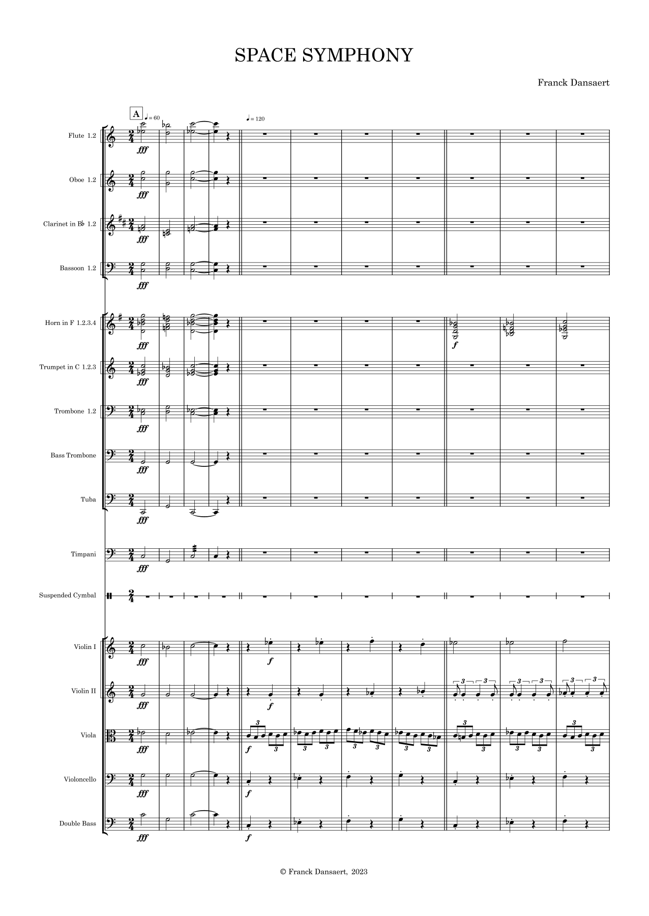 Space Symphony - Score Only by Franck Dansaert Full Orchestra