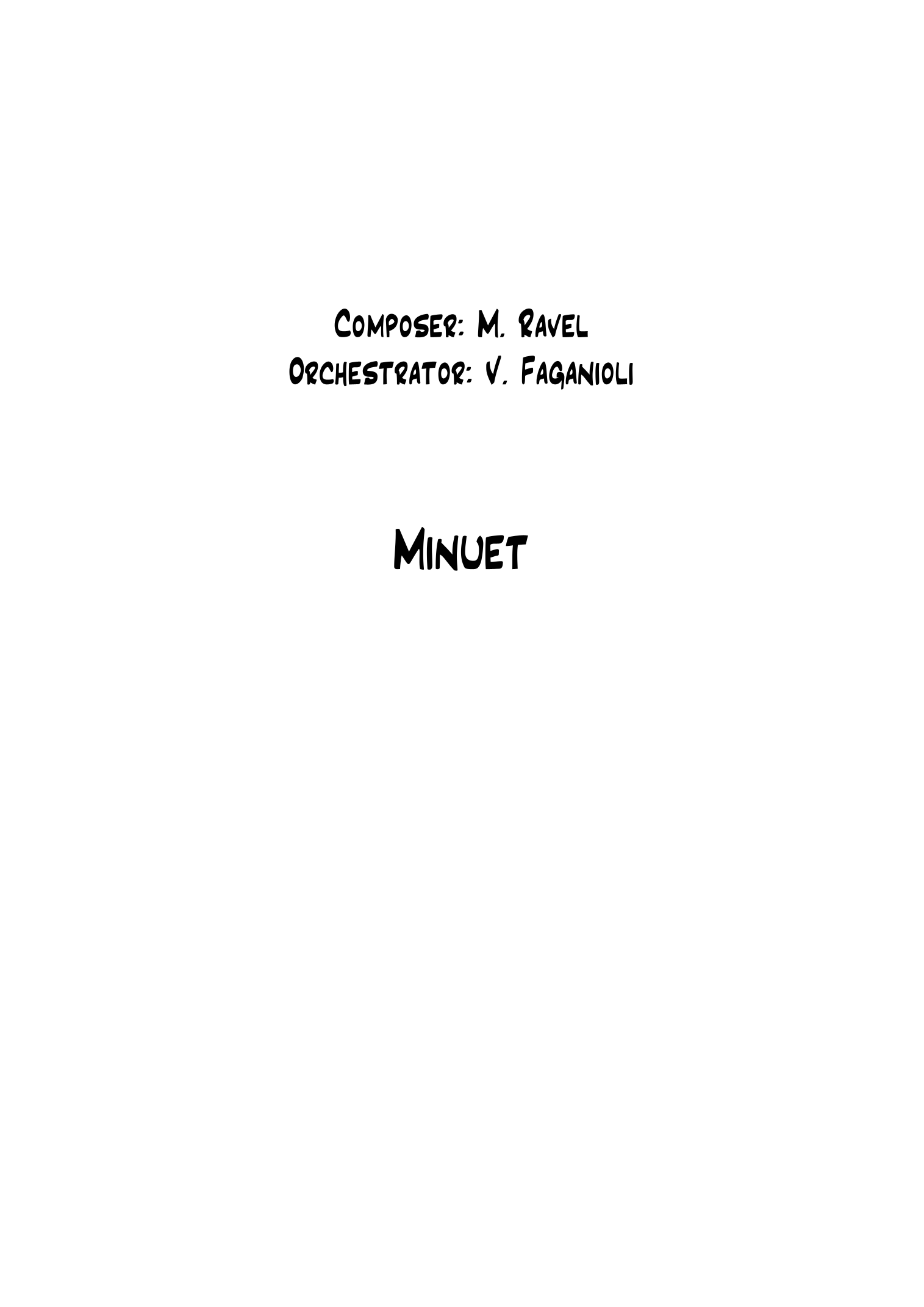 Minuet (arr. Valdeci Faganioli) by Valdeci Faganioli Full Orchestra