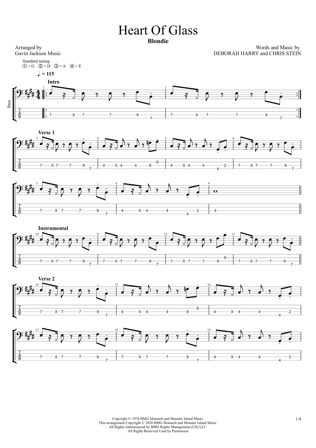 Heart Of Glass arr Gavin Jackson Music By Blondie Sheet Music For Heart Of Glass arr Gavin Jackson Music By Blondie Sheet Music For