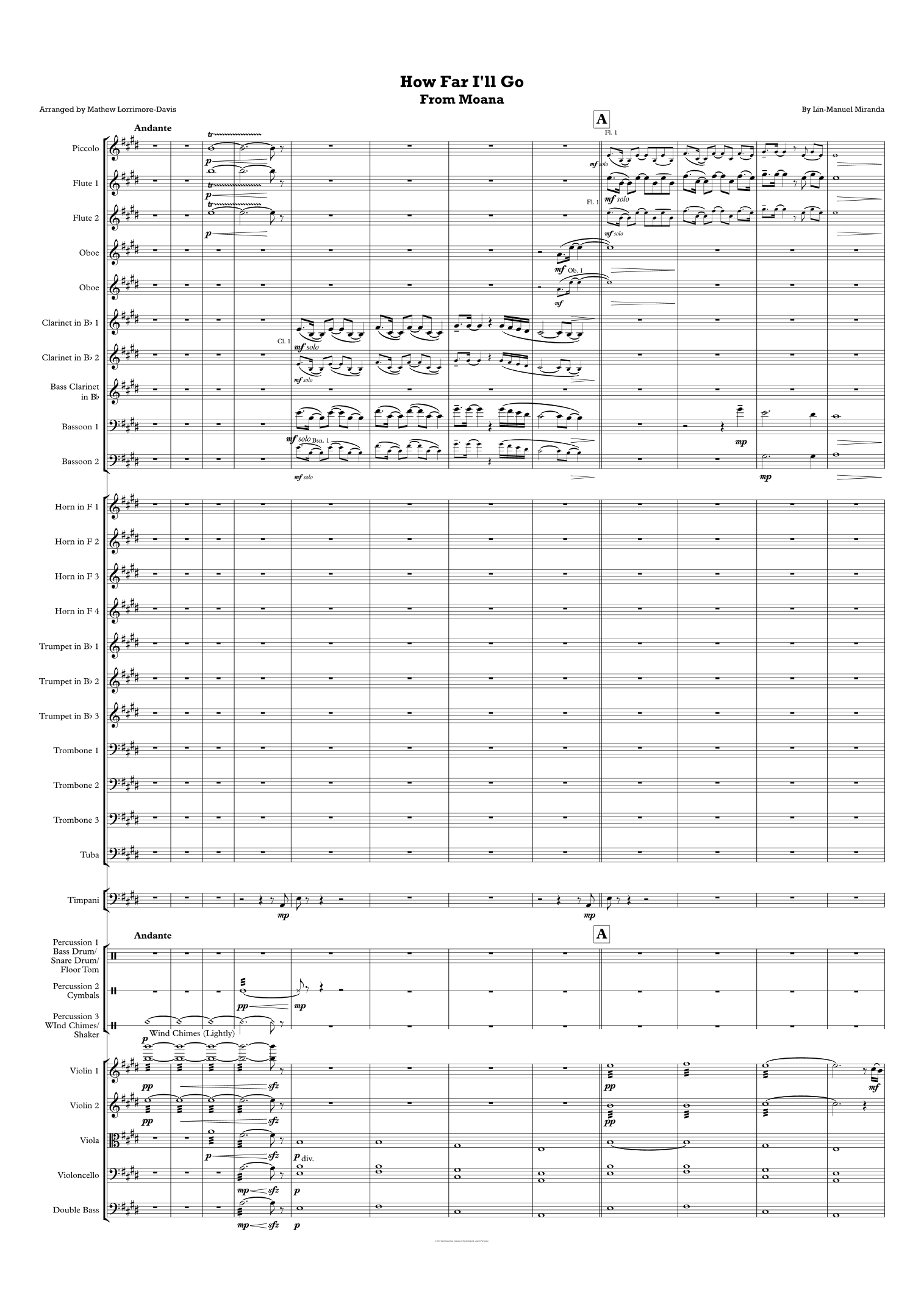 How Far I'll Go (arr. Mathew Lorrimore-Davis) by Alessia Cara Full Orchestra