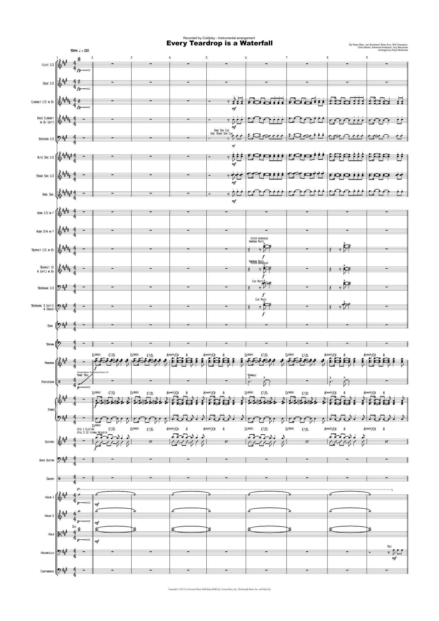 Every Teardrop Is A Waterfall (arr. Daryl McKenzie) by Coldplay 管弦乐团 - 预览