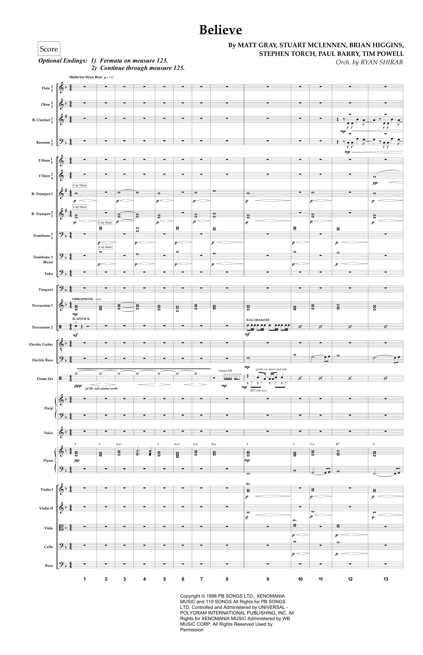 Believe (arr. Ryan Shirar) by Cher 管弦乐团 - 预览